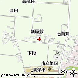 福島県喜多方市関柴町平林（新屋敷）周辺の地図