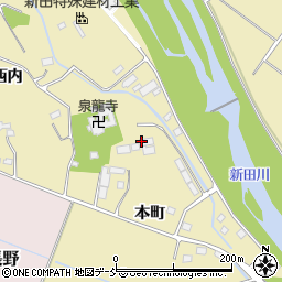 福島県南相馬市原町区北新田本町周辺の地図