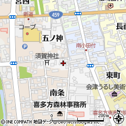 福島県喜多方市西町2825-1周辺の地図
