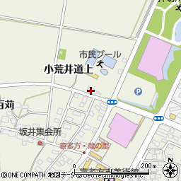 福島県喜多方市松山町大飯坂小荒井道上周辺の地図
