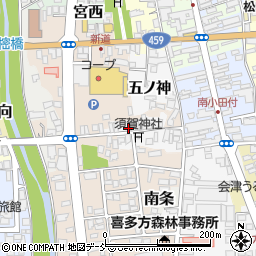 福島県喜多方市西町2806周辺の地図