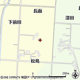 福島県喜多方市岩月町橿野（長面）周辺の地図