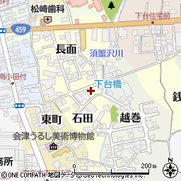 福島県喜多方市長面3068-1周辺の地図