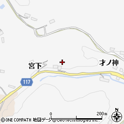 福島県川俣町（伊達郡）東福沢（宮下山）周辺の地図