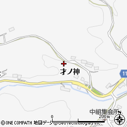 福島県伊達郡川俣町東福沢竹ノ入山周辺の地図