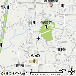 福島県福島市飯野町経檀周辺の地図