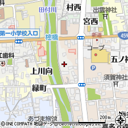 福島県喜多方市中川原周辺の地図