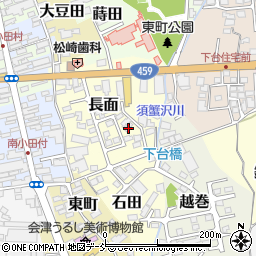 福島県喜多方市長面3074-13周辺の地図