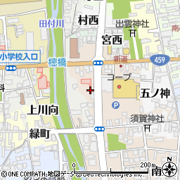 福島県喜多方市惣座宮周辺の地図