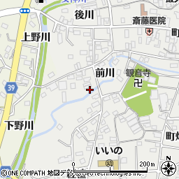 福島県福島市飯野町（前川）周辺の地図