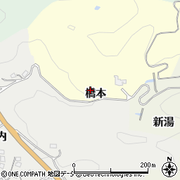 福島県伊達郡川俣町橋本周辺の地図