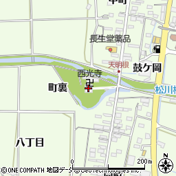 福島県福島市松川町町裏周辺の地図
