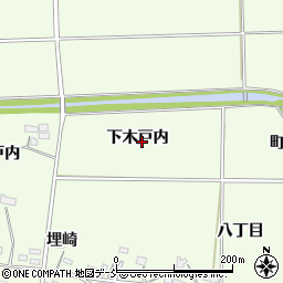 福島県福島市松川町下木戸内周辺の地図