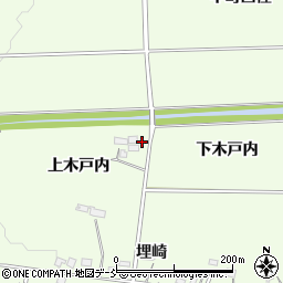 福島県福島市松川町（上木戸内）周辺の地図