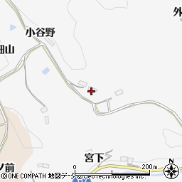 福島県川俣町（伊達郡）東福沢（小谷野）周辺の地図