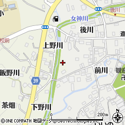 福島県福島市飯野町明治上野川周辺の地図