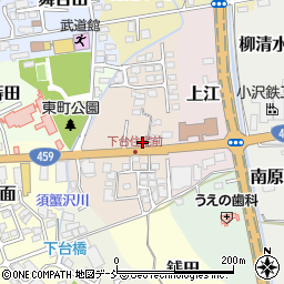 福島県喜多方市下江周辺の地図