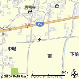 福島県喜多方市岩月町橿野前周辺の地図