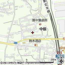 福島県福島市松川町中原周辺の地図