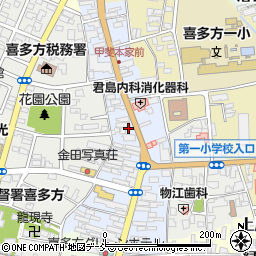 福島県喜多方市一丁目周辺の地図