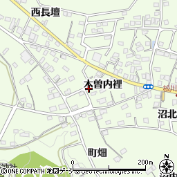福島県福島市松川町木曽内裡周辺の地図