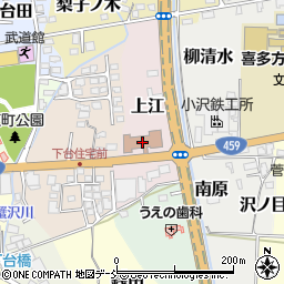 福島県喜多方市上江周辺の地図