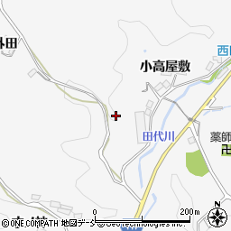 福島県伊達郡川俣町東福沢小高屋敷山周辺の地図