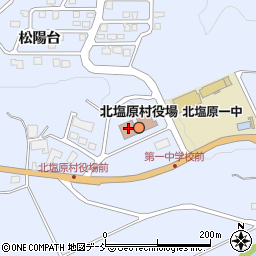 北塩原村役場　建設課周辺の地図