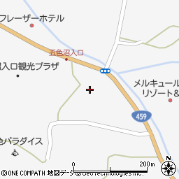 五色沼遊歩道周辺の地図