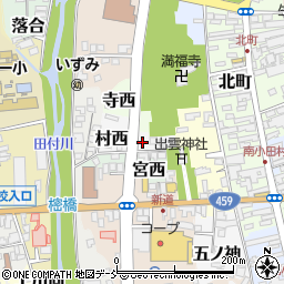 福島県喜多方市村西周辺の地図