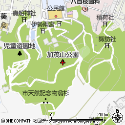 加茂山公園周辺の地図