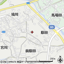 福島県福島市飯野町（原田）周辺の地図