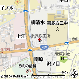 福島県喜多方市柳清水周辺の地図