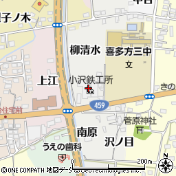 福島県喜多方市柳清水周辺の地図
