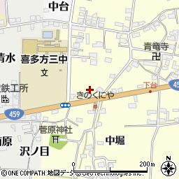 福島県喜多方市岩月町橿野（菅原）周辺の地図