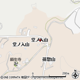 福島県伊達郡川俣町西福沢堂ノ入山周辺の地図