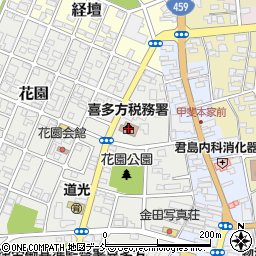 喜多方税務署周辺の地図