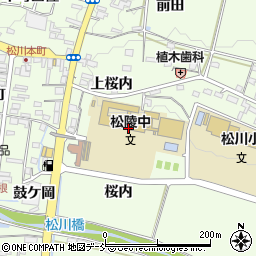 福島市立松陵中学校周辺の地図