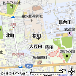 福島県喜多方市桜町3006周辺の地図
