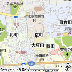 福島県喜多方市桜町2989周辺の地図
