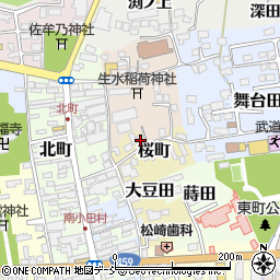 福島県喜多方市桜町2988周辺の地図