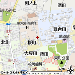 福島県喜多方市桜町2983周辺の地図