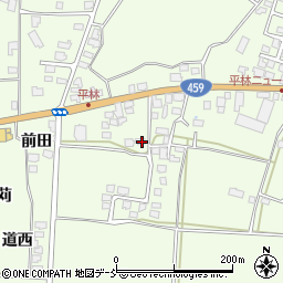福島県喜多方市関柴町平林反田周辺の地図