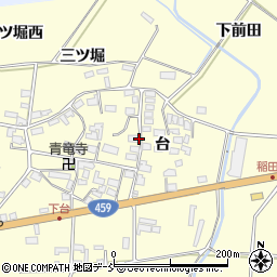 福島県喜多方市岩月町橿野台周辺の地図