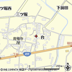 福島県喜多方市岩月町橿野（台）周辺の地図