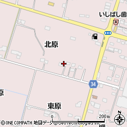 福島県南相馬市原町区信田沢北原周辺の地図