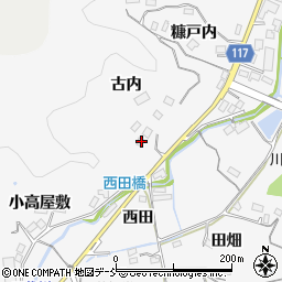 福島県伊達郡川俣町東福沢古内7-3周辺の地図