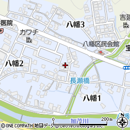 新潟県加茂市八幡周辺の地図