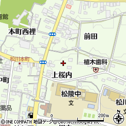 福島県福島市松川町（上桜内）周辺の地図