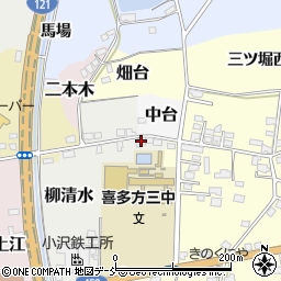 福島県喜多方市柳清水3432-1周辺の地図